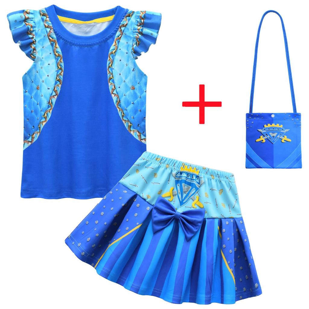 Children Halloween Print Anime Princess Dress