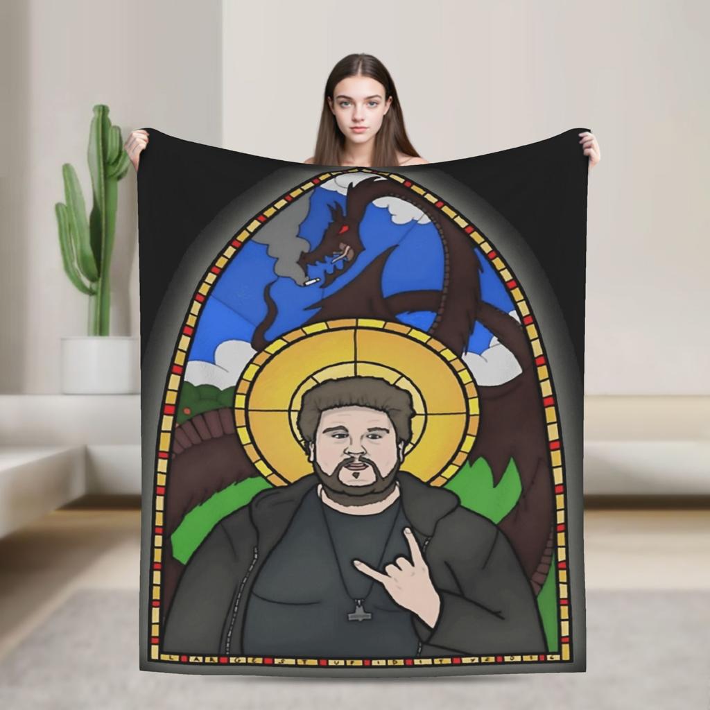 Drachenlord Meme Poster Rainer Winkler Flannel Blankets Winter  Soft Bedding Throws Bedroom Print Bedspread Sofa Bed Cover