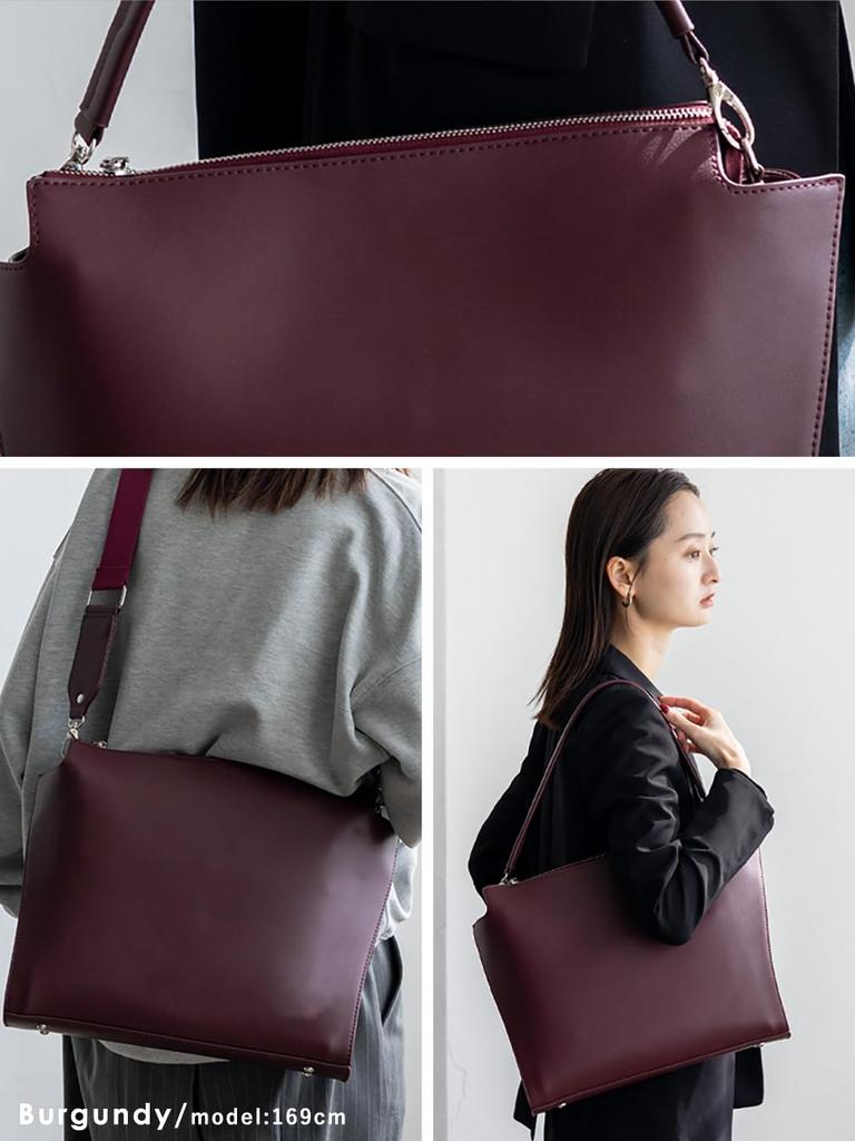 VITAFELICE Minimal Shoulder Bag for Women One-Handle (inb-10208p) (Burgundy)