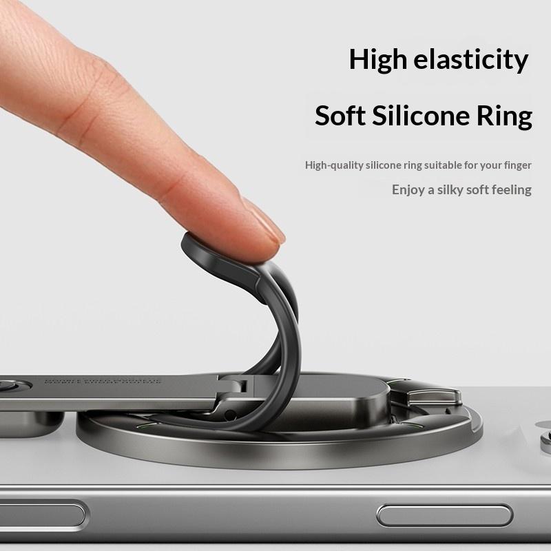 New 1Pcs 2-Sided Magnetic Phone Grips Stand 360°Rotation Finger Ring Holder 17 16 15 14 13 12 Pro Max For Phone