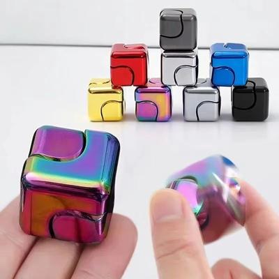Kwadratowy Bączek Kostka Kostka Anty-Stresowe Zabawki na Palce Ręczny Fidget Spinner Vent Flipo Flip Dla Dzieci