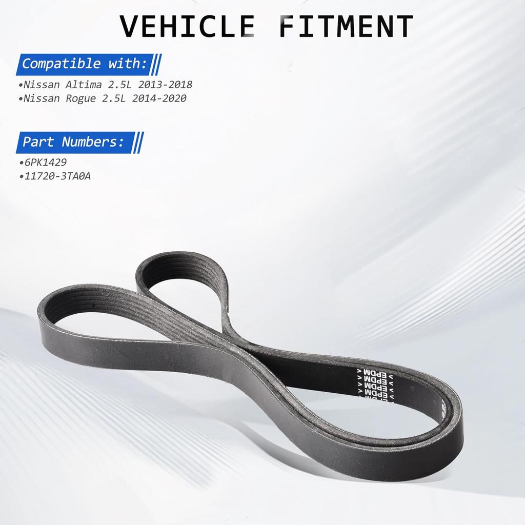 11720-3TA0A Serpentine Drive Belt Compatible for Nissan Altima 2013-2018, Rogue 2014-2020