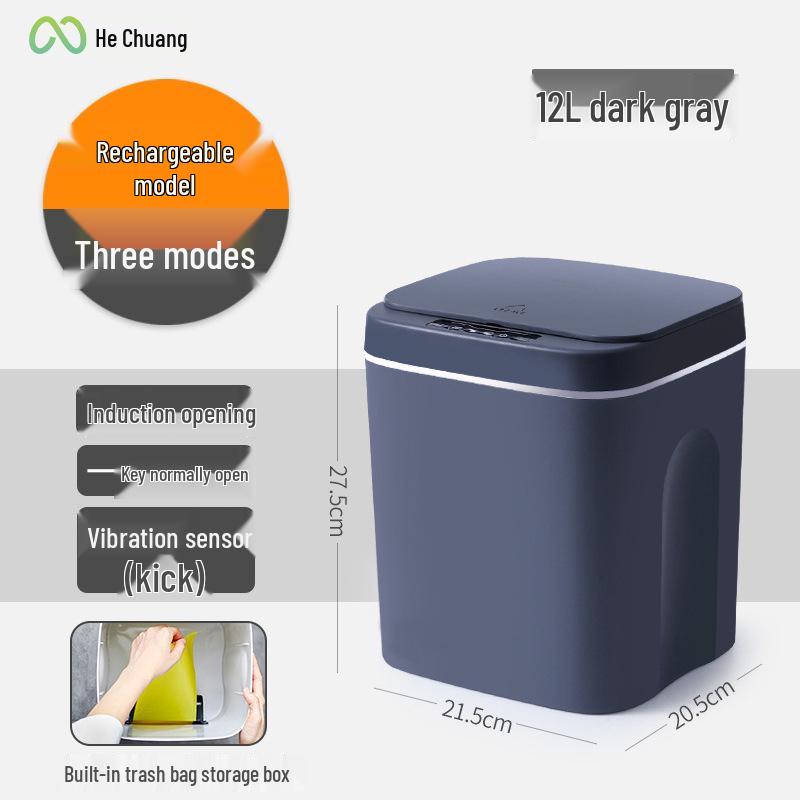 Smart Induction Waterproof Bathroom Trash Can