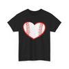 Baseball Heart T-Shirt Mens Womens Tees Top, Baseball Supporters Sports Fans Women Men Cute Shirt