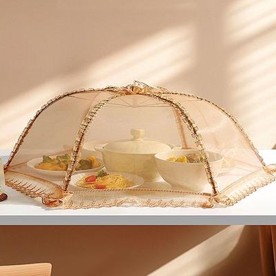 Prodyšný jídelní kryt Skládací kryt na jídelní stůl Kryt na jídlo Prachotěsný kryt na zeleninu odolný proti hmyzu Deštník