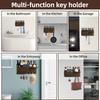 Wooden Key Holder for Wall Multifunctional Rustic Mail Organiser with Shelf for Entryway Hallway