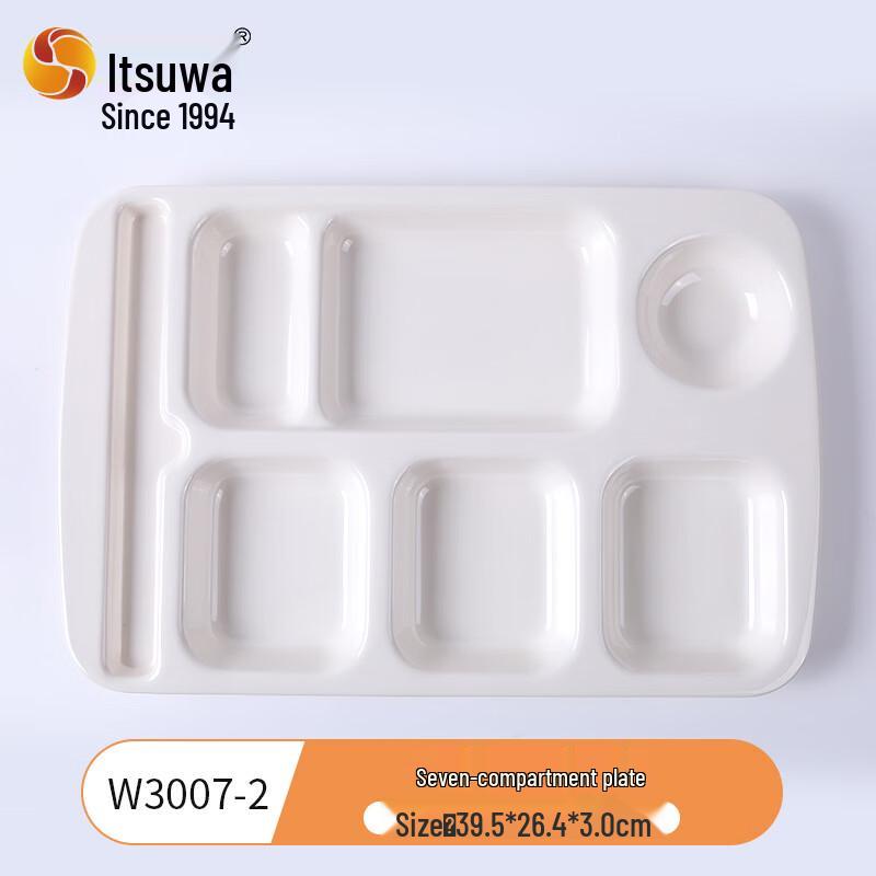 

Melamine Seven-Compartment Divided Dinner Plate