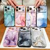 Sandstone Marble Pattern Case For iPhone 17 Pro Max Funda iPhone 16 15 14 13 Pro Max Magnetic For Magsafe Hybrid Slim Matte Cover