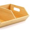 Yousheng Kitchen Bamboo Storage Bin Potato And Onion Storage Box with Handles Stackable Kitchen Organizer for Countertop Pantry Fruit Vegetable Snacks
