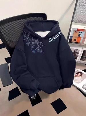 American Style Hooded Sweatshirt 2025: Trendy, Loose-Fit, Unisex Autumn Design for Casual Couples