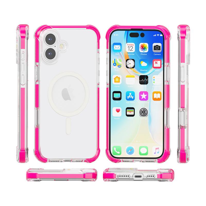 The New iPhone11 Acrylic Magnetic Mobile Phone Case Is Suitable for Apple 11 Transparent MagSafe Airbag Anti-drop Case.