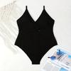 One-piece Swimsuit Women's 1011 New European and American V-neck Slim Sexy Beach Hot Spring Bikini Swimsuit