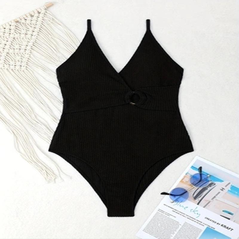 One-piece Swimsuit Women's 1011 New European and American V-neck Slim Sexy Beach Hot Spring Bikini Swimsuit