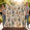 Pet Rabbit Pattern Soft Blanket, Cozy Home Decor Throw for Animal Lovers, Perfect Easter Christmas Birthday Gift