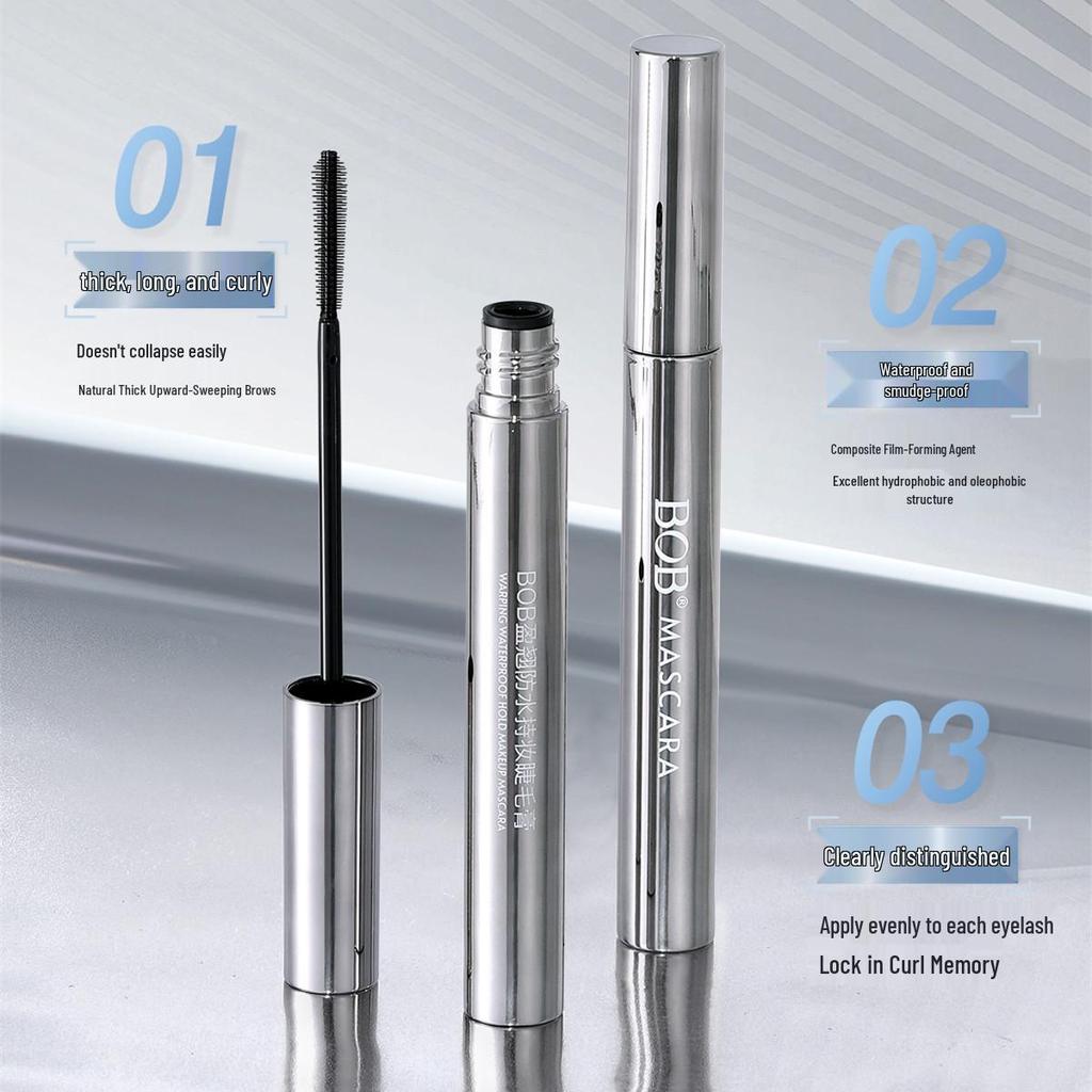 BOB Long-lasting Waterproof Clump-free Slim Curling Mascara for Short Eyelashes