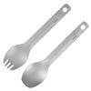 Picnic Flatware Camping Titanium Spork Spoon Non Taste, Nonslip Grip Soup Spoon