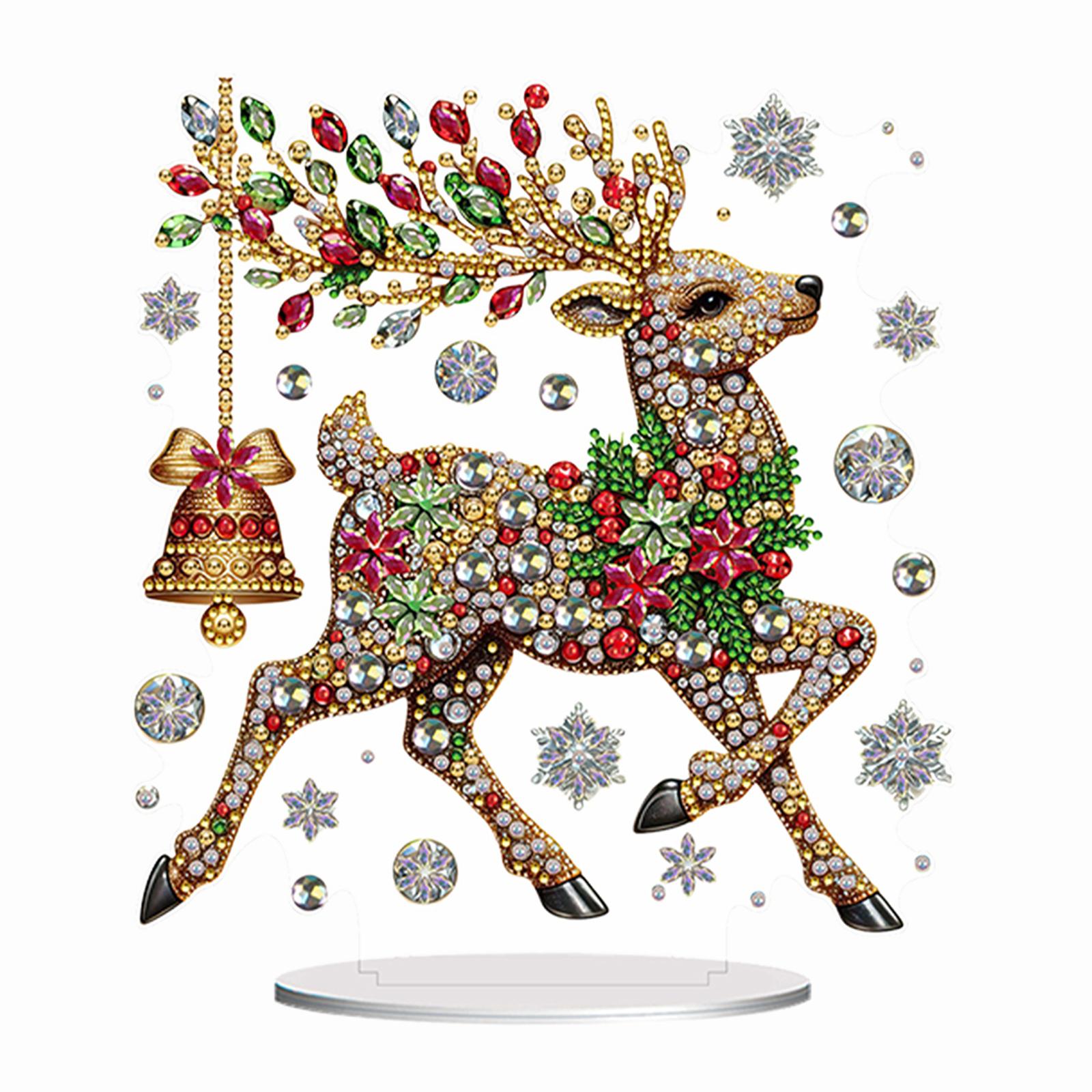 

Acrylic Special Shaped Winter Animal Diamond Painting Tabletop Ornaments Kit Table Top Diamond Painting Ornament Kits for Adults