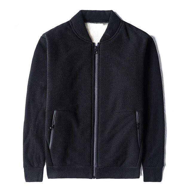 

Зимняя теплая куртка-бомбер из бархата, мужская толстовка, спортивный кардиган, утолщенная овечья кашемировая куртка, пальто, большие размеры L