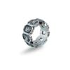 Fashion Y2K Gray Crystal Geometric Opened Rings for Women Girls Punk Sweet Cool Style  Charm Finger Rings Daily Party Jewelry