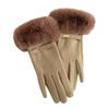 Velvet Driving Mittens Thicken Ski Gloves Fashion Touch Screen Gloves  Women