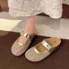 Height-increasing Thick-soled Shoes Rhinestone Shoes Flip-flops New Style Cool Slippers