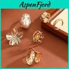Baroque Style Pearl Ring For Women With Floral Petal Motif And Electroplated Finish