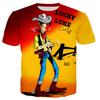 Lucky Luke T-Shirts Cartoon Anime 3D Gedruckt Streetwear Herren Damen Mode Übergroßes T-Shirt Harajuku Männliche T-Shirts Oberteile Mann Kleidung