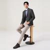 SEVEN Men's Knit Jacquard Slim Fit Business Casual Suit Jacket