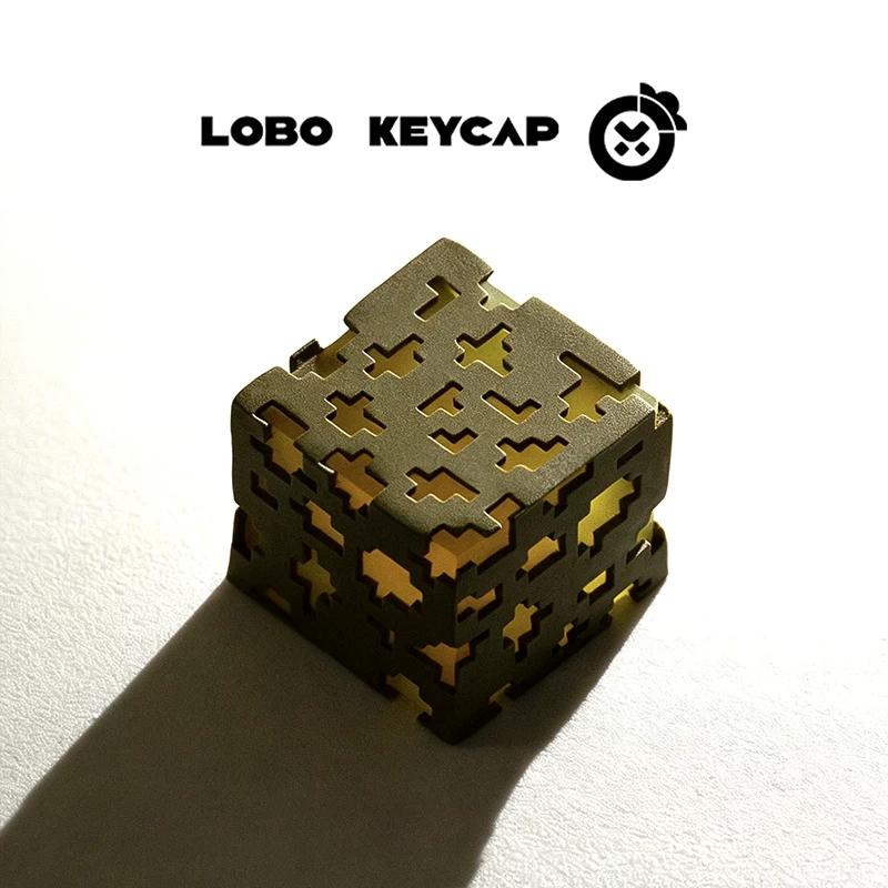 Cartoon Square My World Series Creative Keyboard Decoration Keycap Light-Transmitting Workmanship Resin Material Periphery Gifts