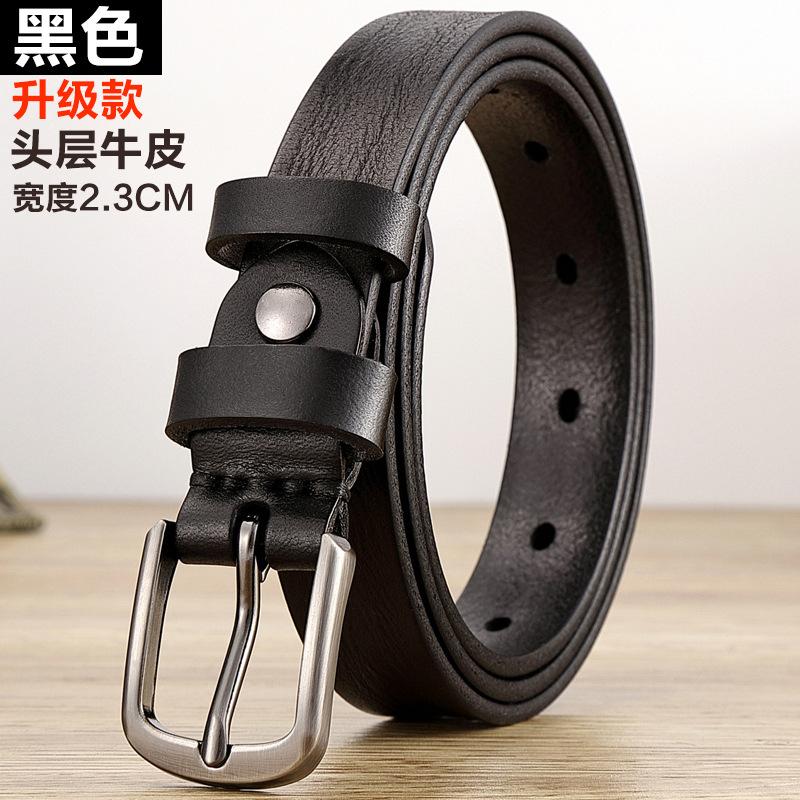 

Пряжка из натуральной коровьей кожи в стиле ретро, ручная работа, ремень из натуральной коровьей кожи, универсальный ремень из джинсовой ткани в гонконгском стиле, простой женский ремень, повседневный Tide 123cm