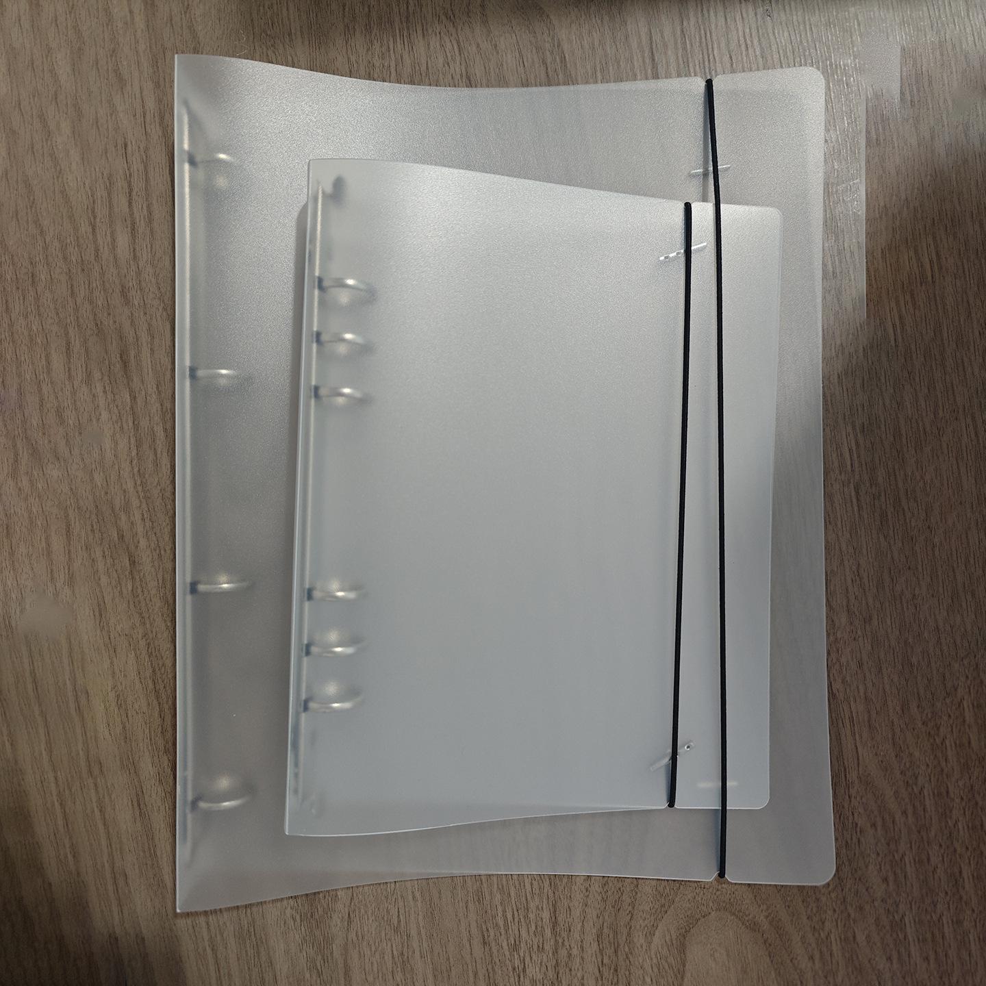 A4 Four-Hole Transparent Large Capacity Loose-Leaf Binder Cover - Organize Waterproof Files & Documents (also fits A5). Transparent version