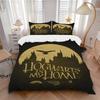 3pcs Harry Potter Hogwarts Home Bedding Set, Soft Polyester Duvet Cover and Pillowcases Machine Washable Seasons All Suitable 62