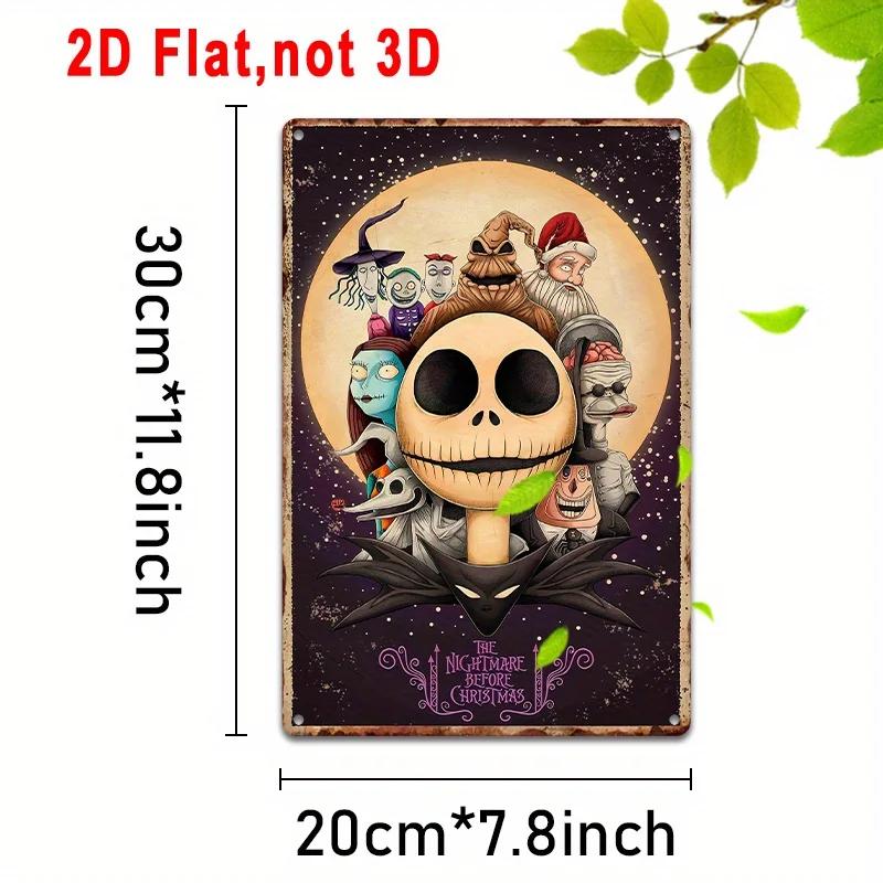 Miniso The Nightmare Before Metal Signs Wall Decor Tin Signs Captain Metal Poster Decor for Bar Pub Club Wall Decoration
