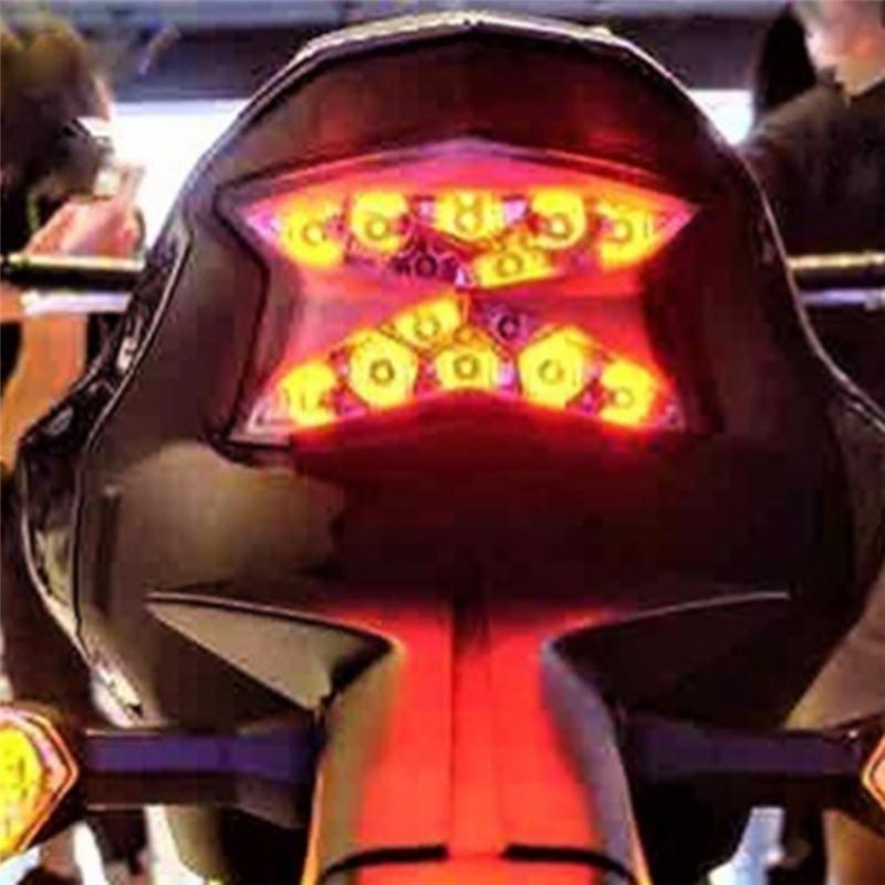 Motorcycle LED Tail Light Rear Brake Stop Lamp Turn Signal Light Flashing Light For KAWASAKI Z900 Z650 NINJA 650-A02G