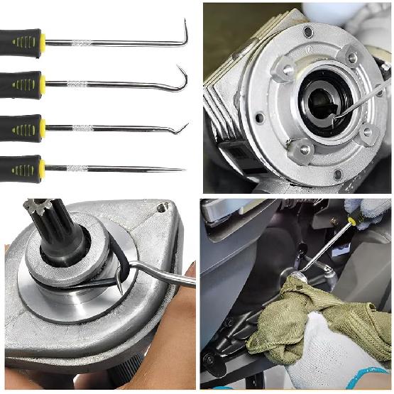 Precision Pick and Hook Set, Automotive Pick Tool Set for Car Auto Oil Seal O Ring Seal Gasket Pick Mini Hooks Puller Remover Perfect for Electronic
