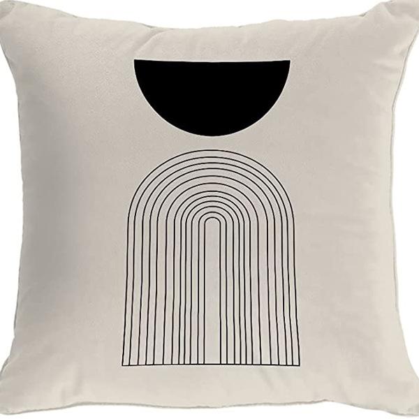 Abstract Pillowcase Sunset Sunrise Line Modern Art Minimalist Living Room Sofa Bay Window Pillow Geometry