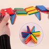 Lustiges Holz-Regenbogen-Wende-Schlangen-Spielzeug Magisches Brett Stressabbau Pädagogisches Spielzeug Kleinkind Farb-Kognitives Wenden Visuelle Fehler Spielzeug