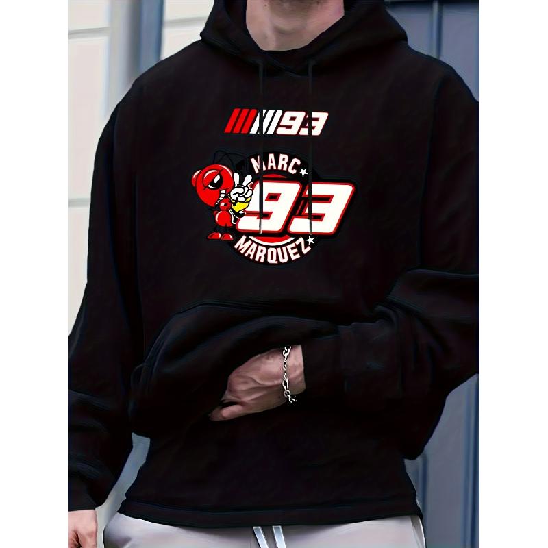 Men s Pullover Hoodie, Loose Fit, Polyester Casual Hooded Sweatshirt S