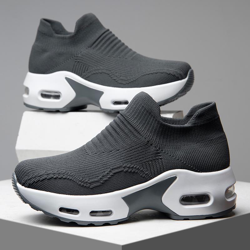 Women Slip on Walking Shoes Women Black Red Blue Grey Sneakers Elevator Platform Socks Shoes Women's Orthopedic Casual Shoes Plus Size 42 43