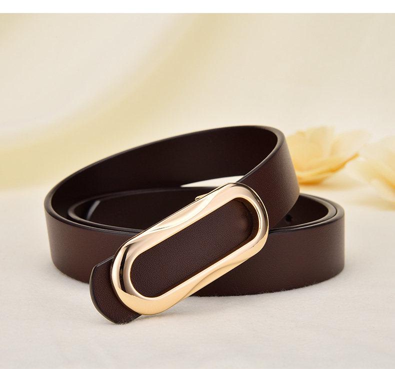 Women's Genuine Leather Black Waist Belt for Casual and Formal Wear
