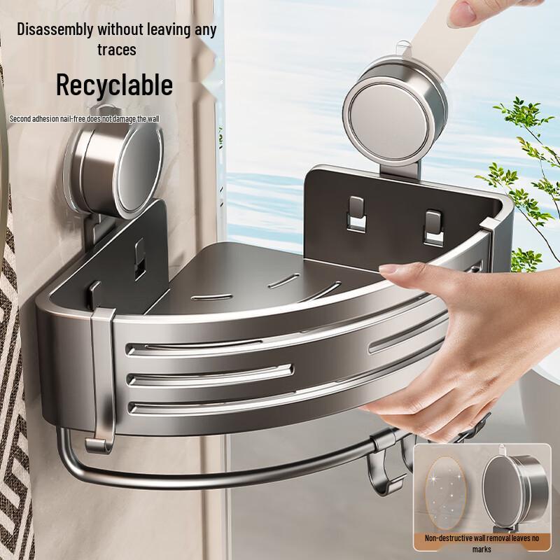 Suction Cup Bathroom Corner Shelf