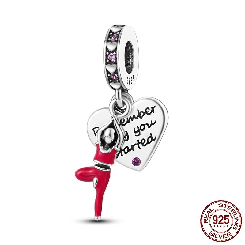 Red Series Pendant Charms Beads Plata Charms Of Ley Fit Original Brand Women Bracelet Pendant Necklace Jewelry