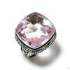 Natural Pink Kunzite Gemstone Handmade 925 Sterling Silver Ring Size 7.5 L4K06
