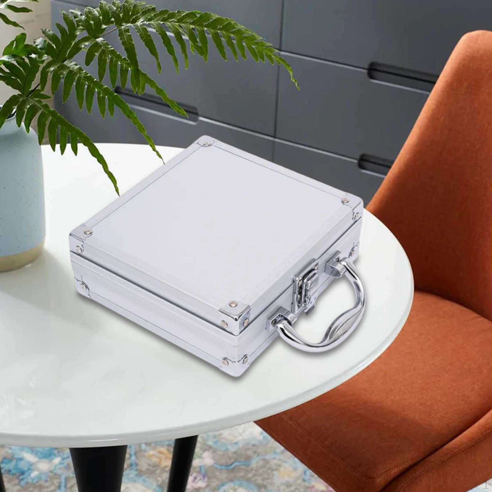 Aluminum Alloy Tool Case Luggage Organizer Portable Lockable Heavy Duty with Handle Storage Box