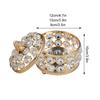 Iron Elegant Heart-shaped Mirrored Keepsake Box Handmade Sparkling Crystals Handheld Boxes Container