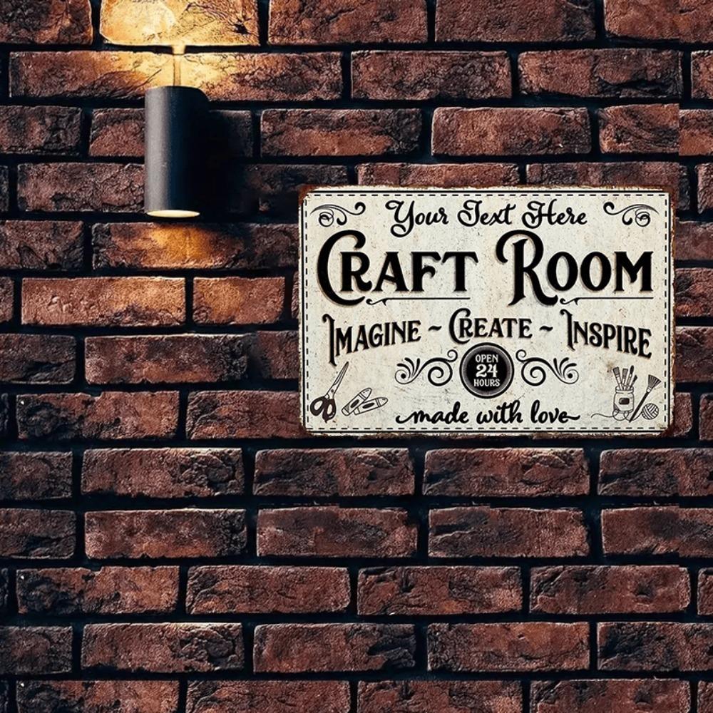 Personalized Art Studio Iron Sign 8x12 Inch Custom Text Metal Plaque Decor Gift for Artist Educator
