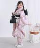 Shichigosan Kimono Set 753 Full Dull Yumesaki [KYOETSU] [Kyoetsu] 7-year-old Girl's Four-piece Obi, Accessories, Hakoseko, Set, (3. Momoka, 115-125cm)