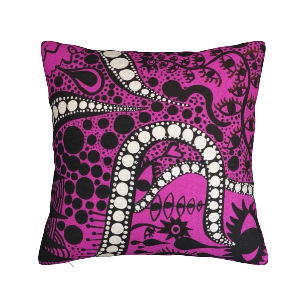 Yayoi Kusama Art Square Pillow Case Polka Aesthetic Cushion Cover Vintage Zippered Decorative Throw Pillow Case Cover for Seat