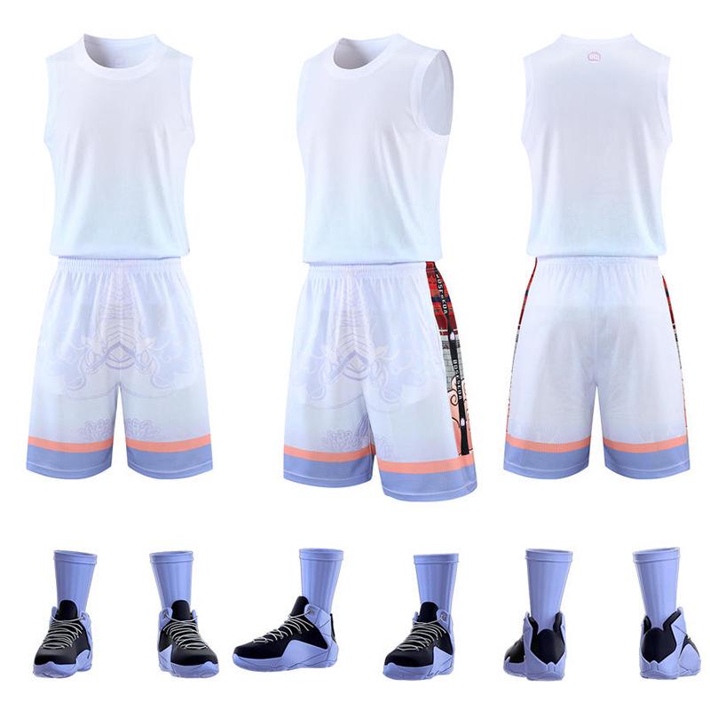 Men's Summer Training Basketball Tank and Shorts Set with Custom Printing