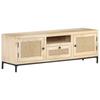 Day and Night - Day and Night TV Cabinet Solid Mango Wood and Natural Cane 120x30x40 Cm
